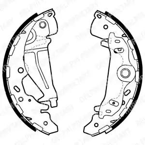 Комплект тормозных колодок LS1987 DELPHI