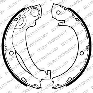 Тормозные колодки барабанные LS2020 DELPHI