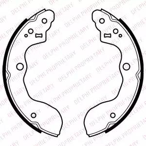 Delphi suzuki колодки гальмівні барабанні sx4 06- LS2071 DELPHI