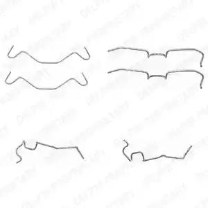 Комплект приладдя, накладка дискового гальма LX0402 DELPHI