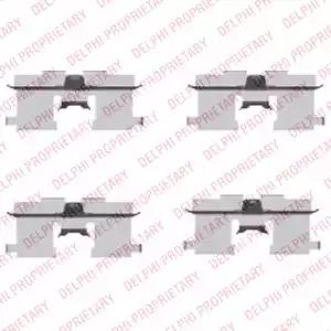 Комплект приладдя, накладка дискового гальма LX0407 DELPHI