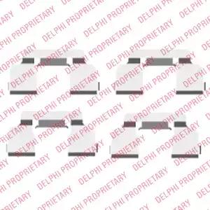 Комплект приладдя, накладка дискового гальма LX0410 DELPHI