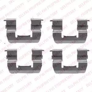 Комплект приладдя, накладка дискового гальма LX0412 DELPHI