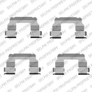 Комплект приладдя, накладка дискового гальма LX0456 DELPHI