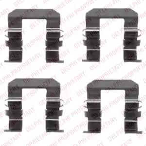 Комплект приладдя, накладка дискового гальма LX0460 DELPHI