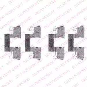 Комплект приладдя, накладка дискового гальма LX0474 DELPHI