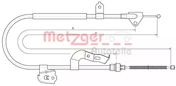 Тросовий привод, стоянкове гальмо 104510 METZGER
