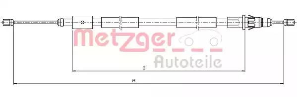 Тросовий привод, стоянкове гальмо 104657 METZGER