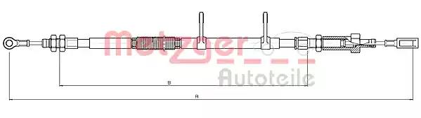Тросовий привод, стоянкове гальмо 104740 METZGER