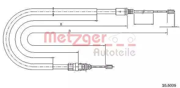 Тросовий привод, стоянкове гальмо 106036 METZGER