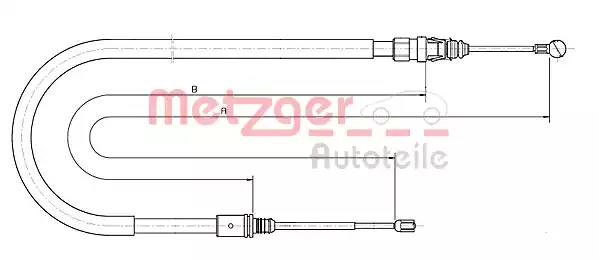 Тросовий привод, стоянкове гальмо 106224 METZGER