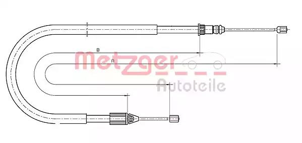 Тросовий привод, стоянкове гальмо 106699 METZGER