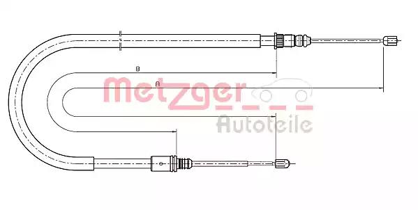 Тросовий привод, стоянкове гальмо 106791 METZGER