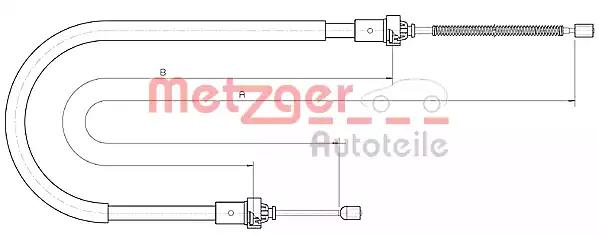 Тросовий привод, стоянкове гальмо 106894 METZGER