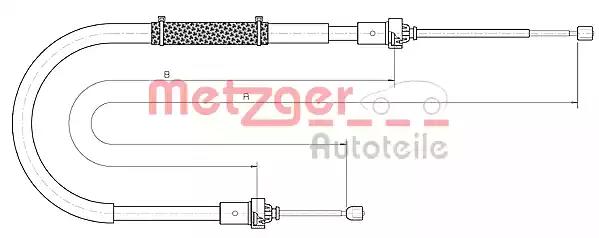 Тросовий привод, стоянкове гальмо 106895 METZGER