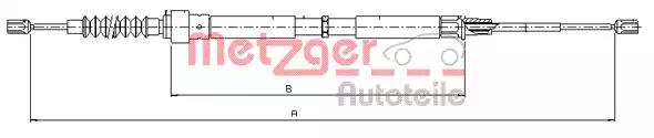 Тросовий привод, стоянкове гальмо 107504 METZGER