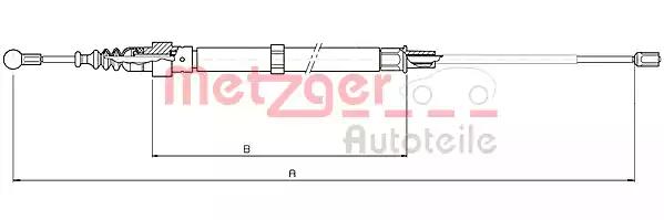 Тросовий привод, стоянкове гальмо 107508 METZGER