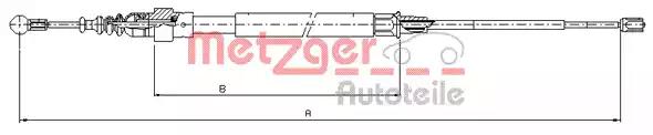 Тросовий привод, стоянкове гальмо 107625 METZGER