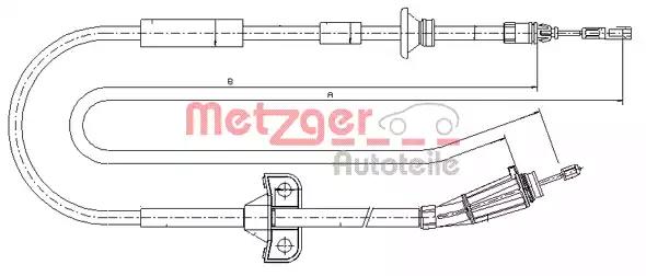 Тросовий привод, стоянкове гальмо 108065 METZGER