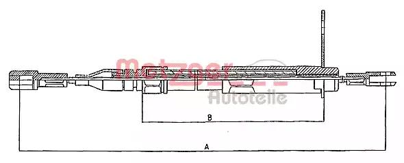Тросовий привод, стоянкове гальмо 10943 METZGER