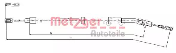 Тросовий привод, стоянкове гальмо 109513 METZGER