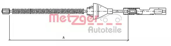 Тросовий привод, стоянкове гальмо 115454 METZGER