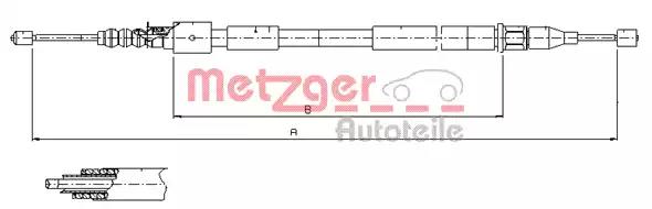 Тросовий привод, стоянкове гальмо 115759 METZGER