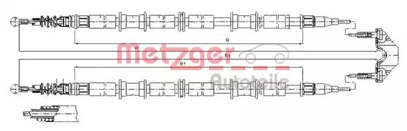 Тросовий привод, стоянкове гальмо 115865 METZGER