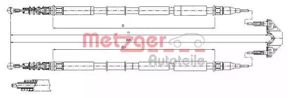 Тросовий привод, стоянкове гальмо 115867 METZGER