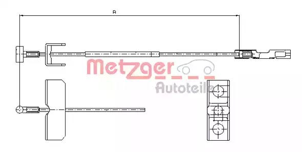 Тросовий привод, стоянкове гальмо 116803 METZGER