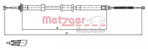 Тросовий привод, стоянкове гальмо 120701 METZGER