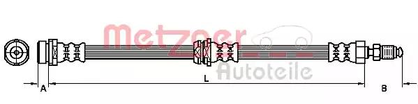 Гальмівний шланг 4110038 METZGER