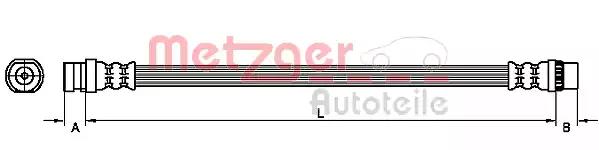 Гальмівний шланг 4110214 METZGER