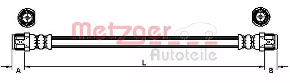 Гальмівний шланг 4110224 METZGER