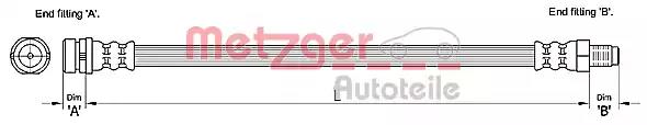Гальмівний шланг 4110238 METZGER