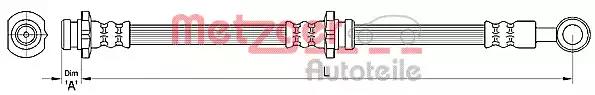 Гальмівний шланг 4110461 METZGER