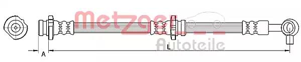 Гальмівний шланг 4110848 METZGER