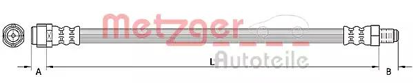 Гальмівний шланг 4110921 METZGER