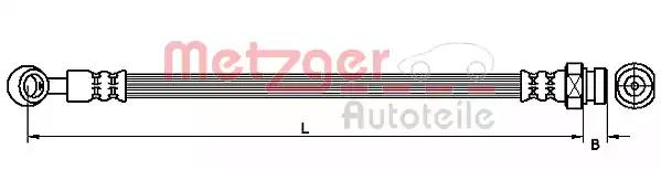Гальмівний шланг 4111030 METZGER