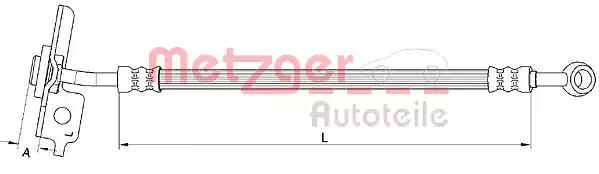 Гальмівний шланг 4111054 METZGER