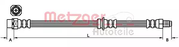 Гальмівний шланг 4111098 METZGER