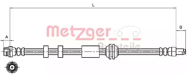 Гальмівний шланг 4111216 METZGER