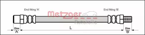 Гальмівний шланг 4113670 METZGER
