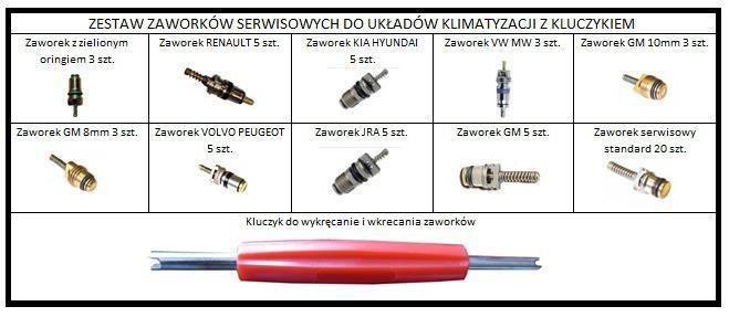 Комплект клапанов для кондиционера с ключом 10... 007936210050 MAGNETI MARELLI