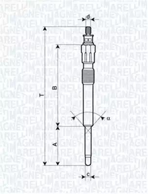 Uc40a свеча накала 062900043304 MAGNETI MARELLI