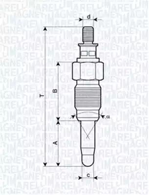 Свічка розжарювання 062900056304 MAGNETI MARELLI