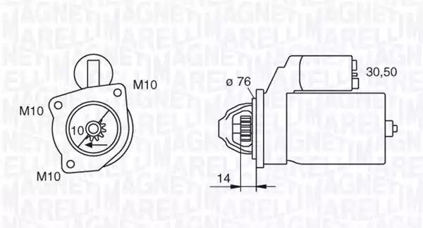 Стартер 063280034010 MAGNETI MARELLI