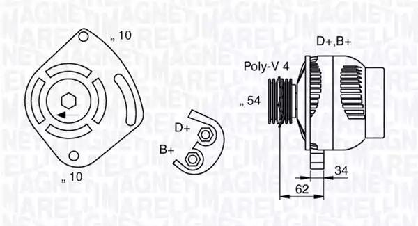 Генератор 063377031010 MAGNETI MARELLI