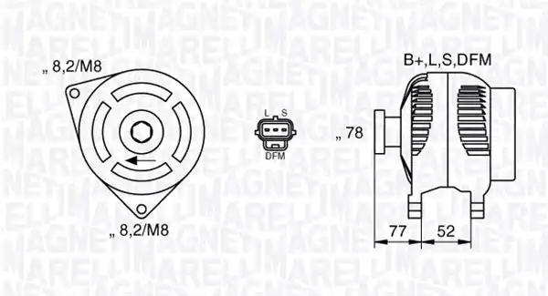 Генератор 063377418010 MAGNETI MARELLI