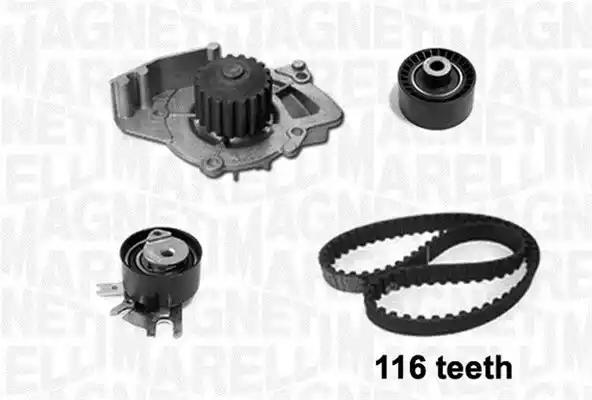 Водяний насос + зубчастий ремінь 341401690001 MAGNETI MARELLI